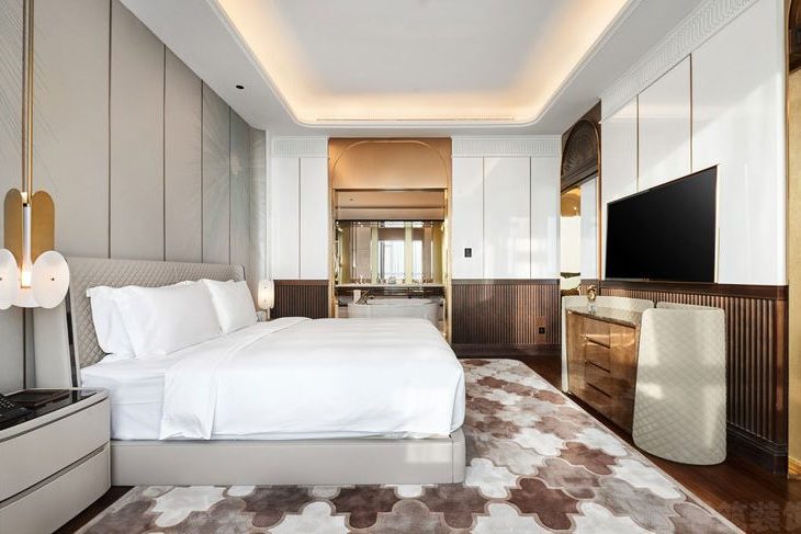 昆明官渡區(qū)后現(xiàn)代風(fēng)格酒店裝修設(shè)計案例客房空間效果圖